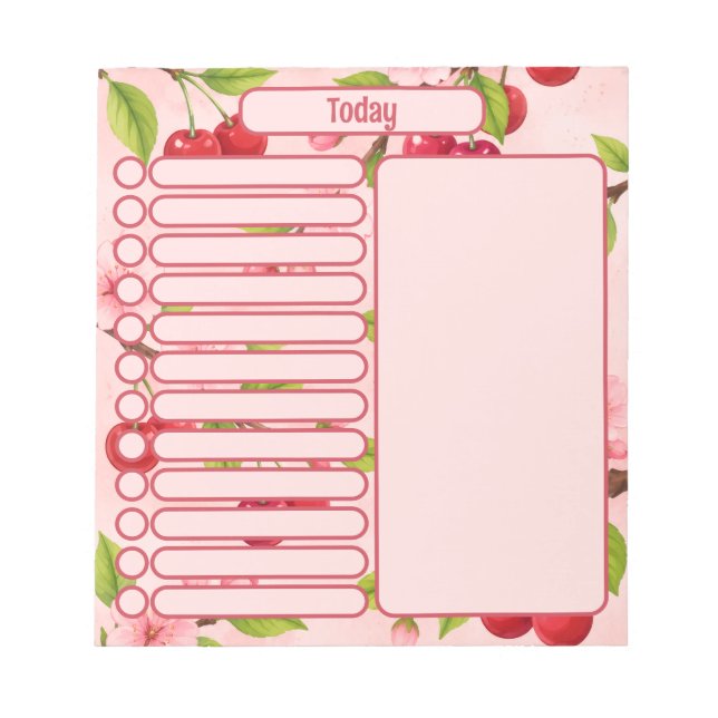 Cherry Blossom Notepad  (Front)
