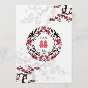 Cherry Blossom Oriental Wedding Invitation
