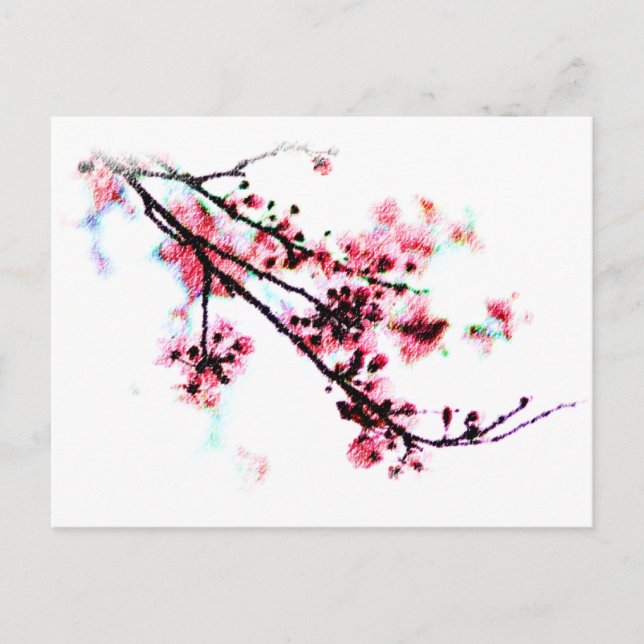 Cherry Blossom Painting Postcard (Front)