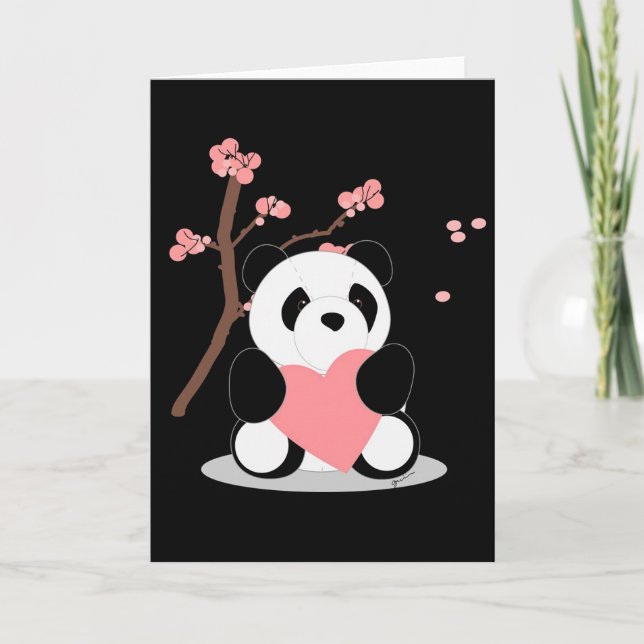Cherry Blossom Panda Card (Front)