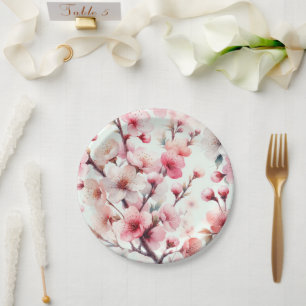 Cherry Blossom Paper Plate