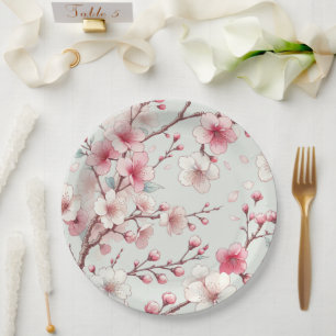 Cherry Blossom Paper Plate