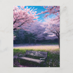 Cherry Blossom Park Postcard