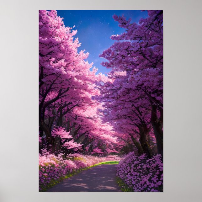 Cherry Blossom Pathway Poster (Front)