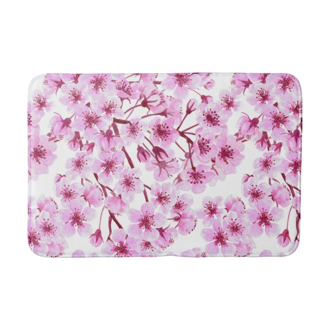 Cherry blossom pattern bath mat (Front)