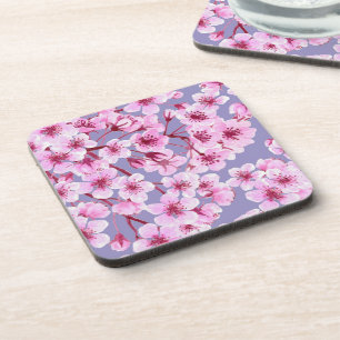 Cherry blossom pattern coaster