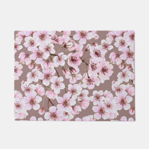 Cherry blossom pattern doormat