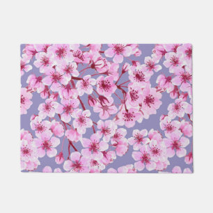 Cherry blossom pattern doormat