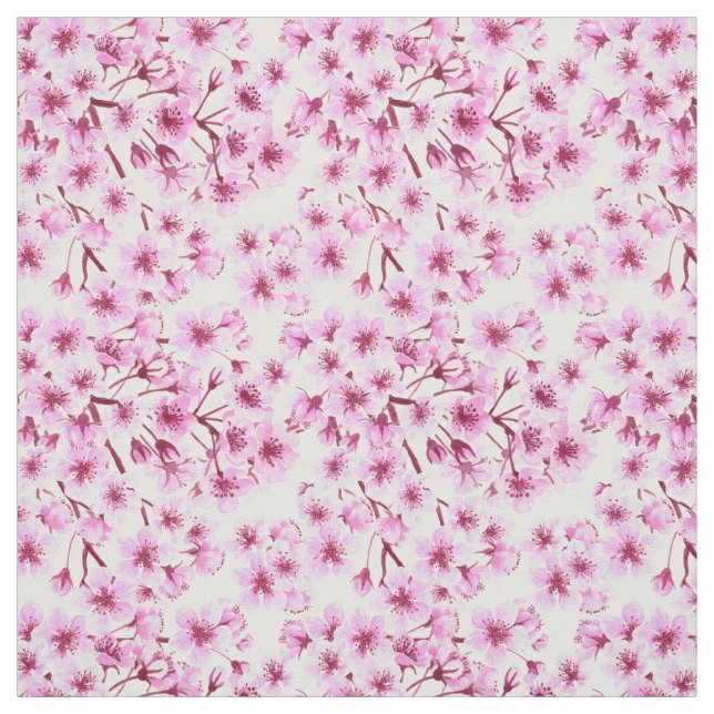 Cherry blossom pattern fabric (Swatch)