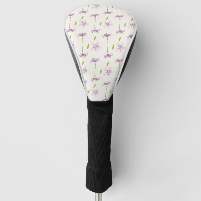 Cherry Blossom Pattern Golf Head Cover (Front)