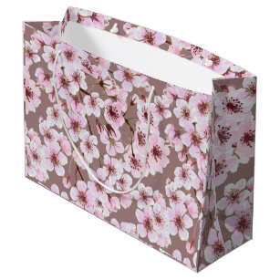 Cherry blossom pattern large gift bag