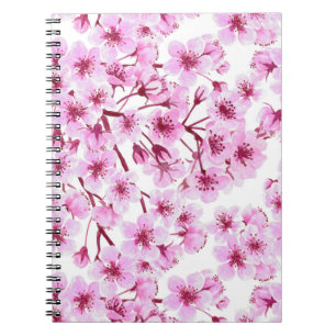 Cherry blossom pattern notebook