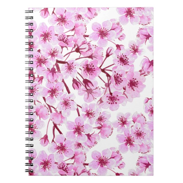 Cherry blossom pattern notebook (Front)