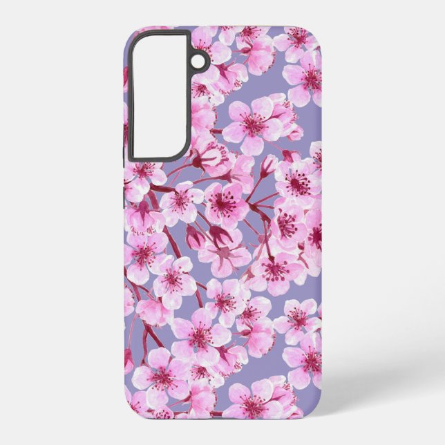 Cherry blossom pattern samsung galaxy s22+ case (Back)