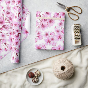 Cherry blossom pattern wrapping paper
