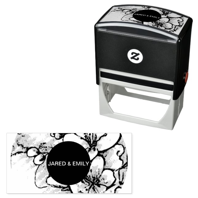 Cherry Blossom Personalised Self-Inking Stamp (In Situ)