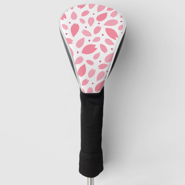 Cherry Blossom Petals Pattern Golf Head Cover (Front)