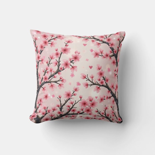 cherry blossom pillow cushion (Front)