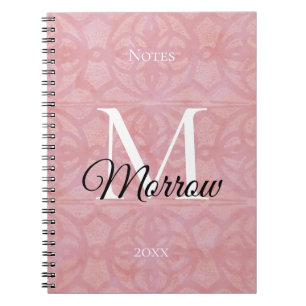 Cherry Blossom Pink Batik Name and Year Notebook