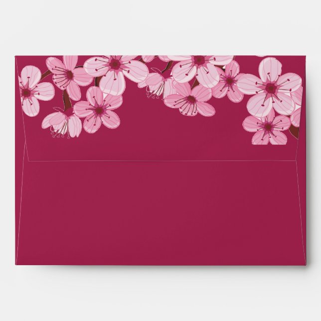 Cherry Blossom Pink   floral envelop Envelope (Back (Top Flap))