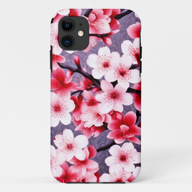 cherry blossom pink floral pattern Case-Mate iPhone case (Back)