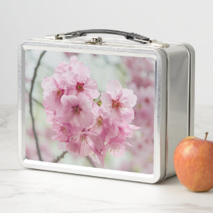 Cherry Blossom, Pink Flower Photography Metal Lunch Box