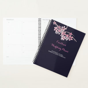 Cherry Blossom Pink navy floral Wedding planner