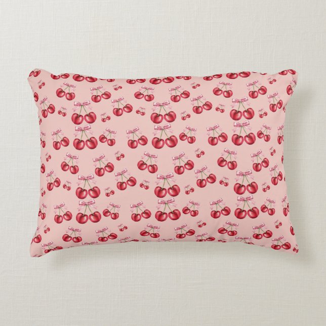 Cherry Blossom Pink Pattern  Decorative Cushion (Front)