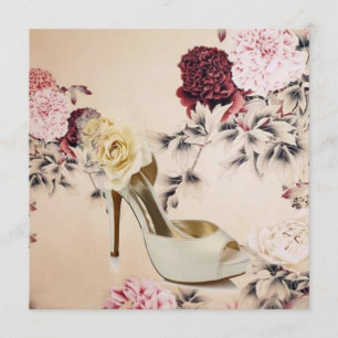 cherry blossom pink sakura bridal shower invitation