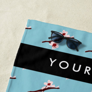 Cherry Blossom, Pink Sakura, Your Name Beach Towel