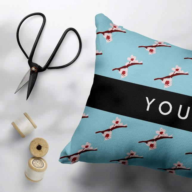 Cherry Blossom, Pink Sakura, Your Name Decorative Cushion (Creator Uploaded)