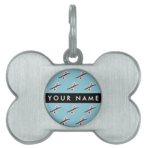 Cherry Blossom, Pink Sakura, Your Name Pet ID Tag