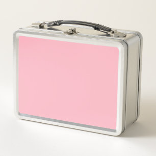 Cherry Blossom Pink Solid Colour Metal Lunch Box