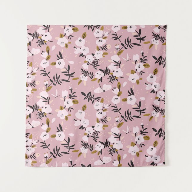 Cherry Blossom Pink: Tender Spring Tapestry (Front)