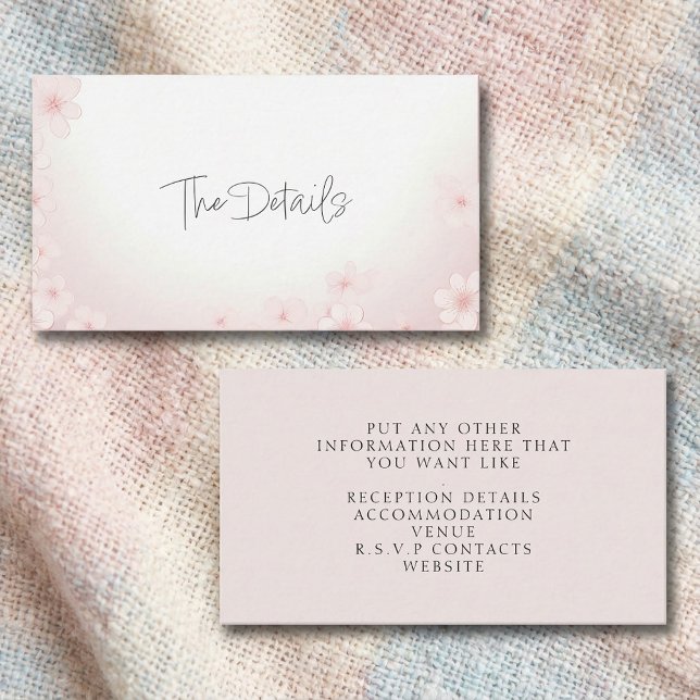 Cherry Blossom Pink The Details Enclosure Card (Cherry Blossom Pink The Details Enclosure Card.)