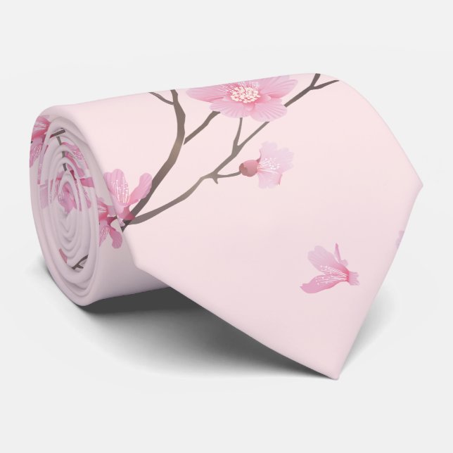 Cherry Blossom - Pink Tie (Rolled)