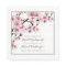 Cherry Blossom Pink White Elegant Wedding Napkins