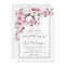 Cherry Blossom Pink White Wedding Invitations