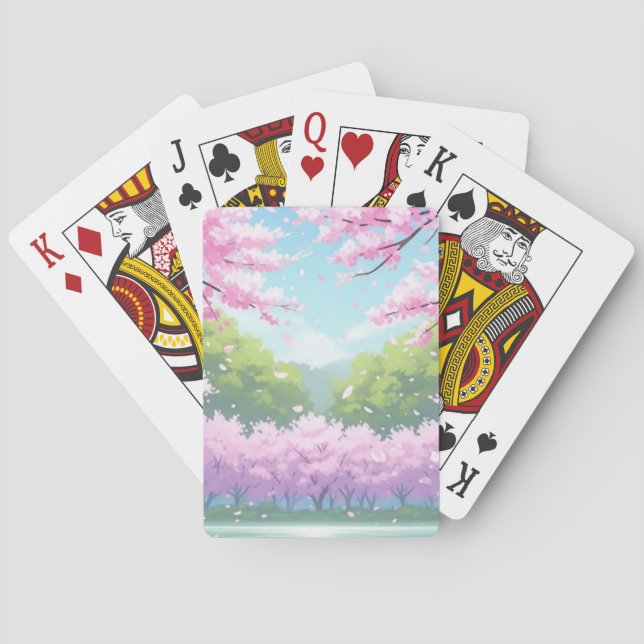 Cherry Blossom Playing Cards (Back)