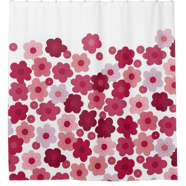 cherry blossom pop shower curtain (Front)