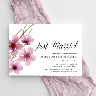 Cherry Blossom Post Wedding Brunch Invitation