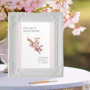 Cherry Blossom Printable Wedding Guestbook Sign