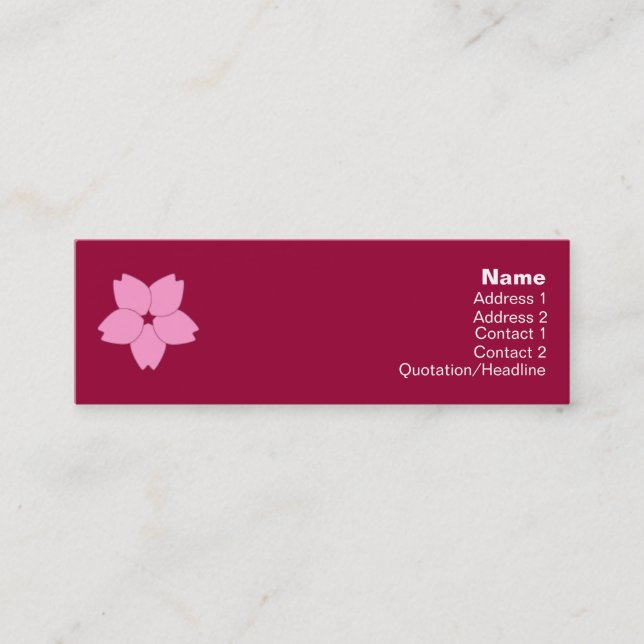 Cherry Blossom Profile Card (Front)