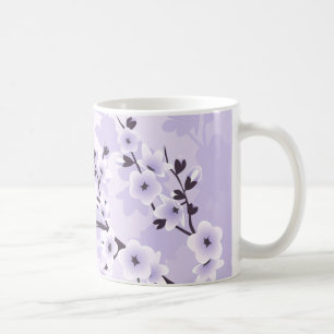 Cherry Blossom Purple Floral Coffee Mug