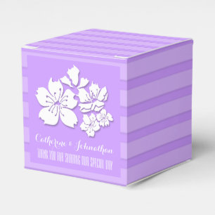 Cherry blossom purple wedding favours favour box