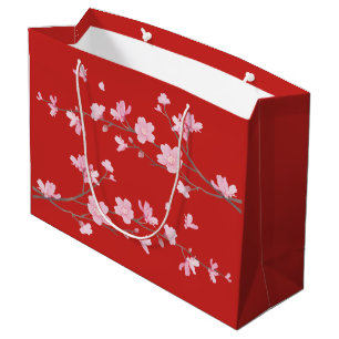 Cherry Blossom - Red Large Gift Bag