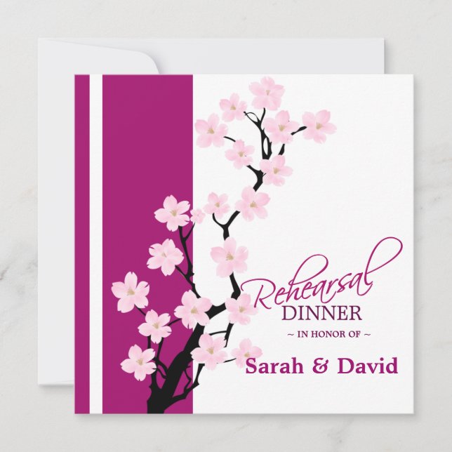 Cherry Blossom | Rehearsal Dinner Invitation (Front)