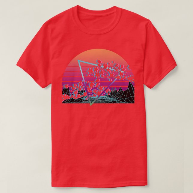 Cherry Blossom Retro  T-Shirt (Design Front)