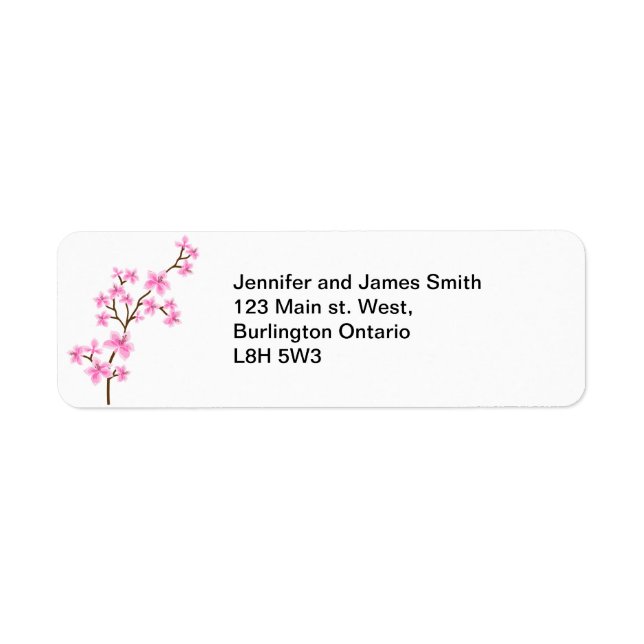 Cherry Blossom - Return Address Label (Front)