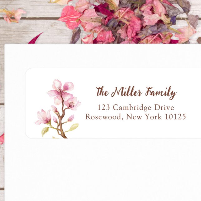 Cherry Blossom Return Address Return Address Label (Creator Uploaded)